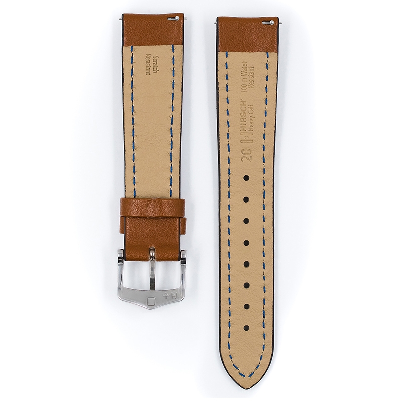 Hirsch Heavy Calf Uhrenarmband Water Resistant Goldbraun