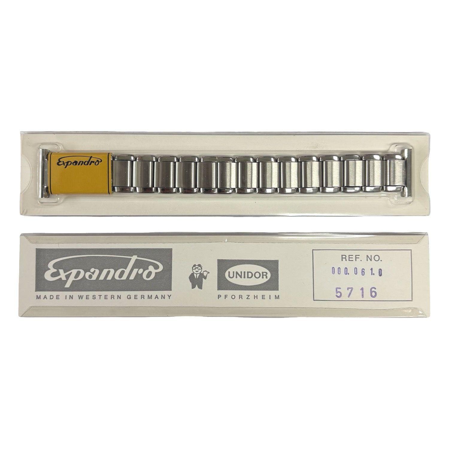 Expandro Stahl Zugband 5716 - "Kiefer Cadman" Vintage NOS 70er Jahre - 20/18/16mm