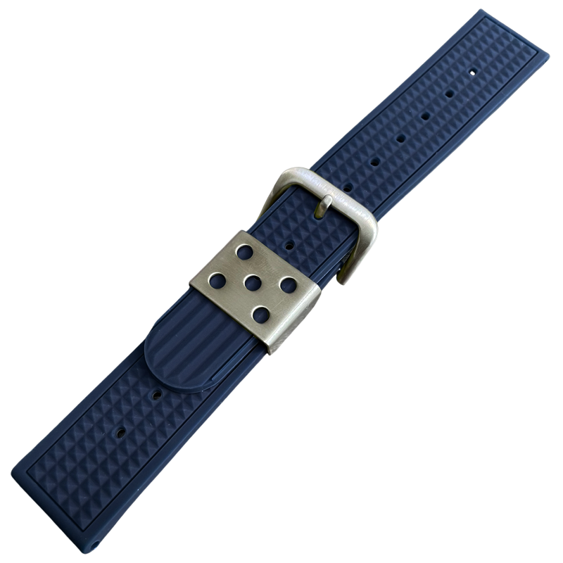 Waffle Strap Uhrenarmband Gummi Blau