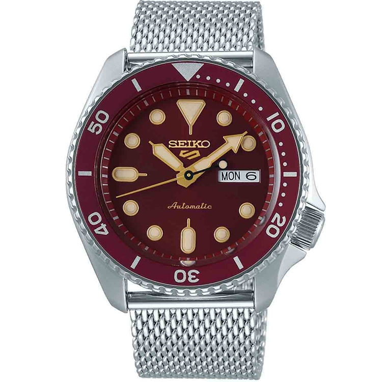 Seiko 5 Sports Uhrenarmband SRPD69 Mesh (Milainese) Silber