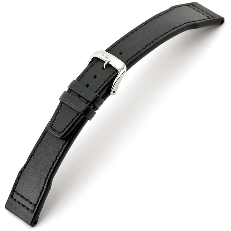 Rios Scirocco Uhrenarmband für IWC Kalbsleder Schwarz
