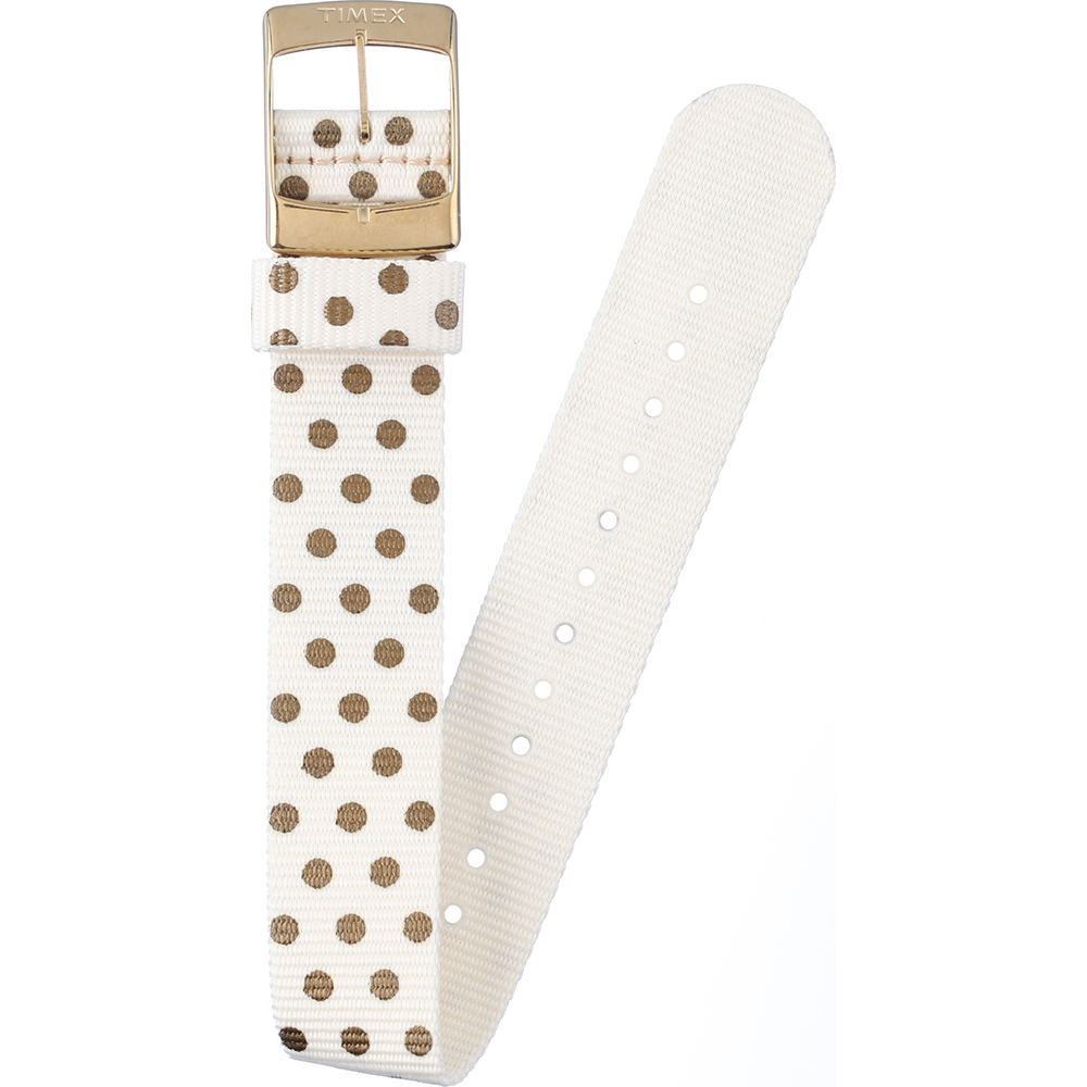 Creme Gold Gepunktetes NATO Durchzugband Nylon - 20mm