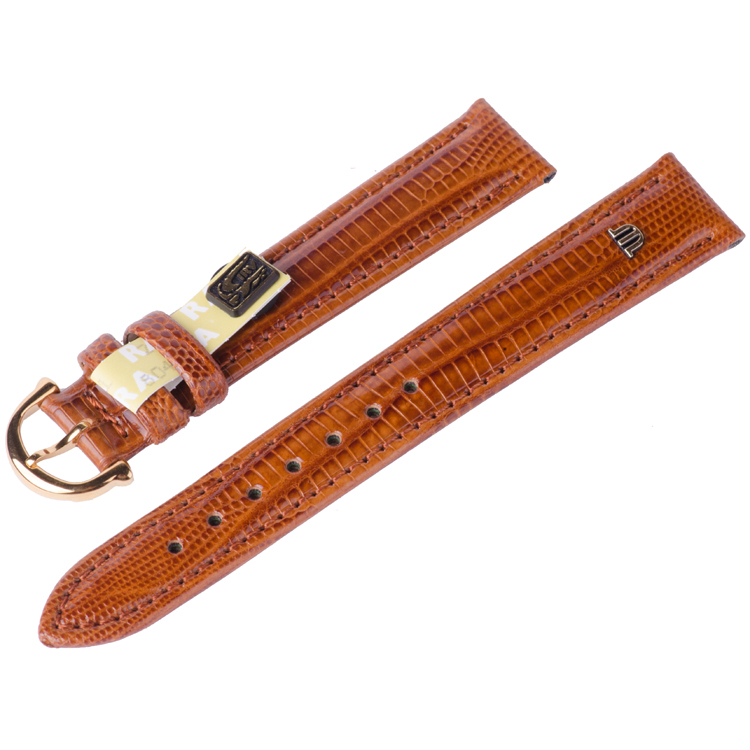 Maurice Lacroix Uhrenarmband Tejus Eidechse mit Schliesse Cognac