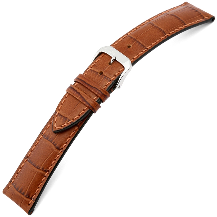 Happel Jackson Alligator Uhrenarmband Rindsleder Cognac