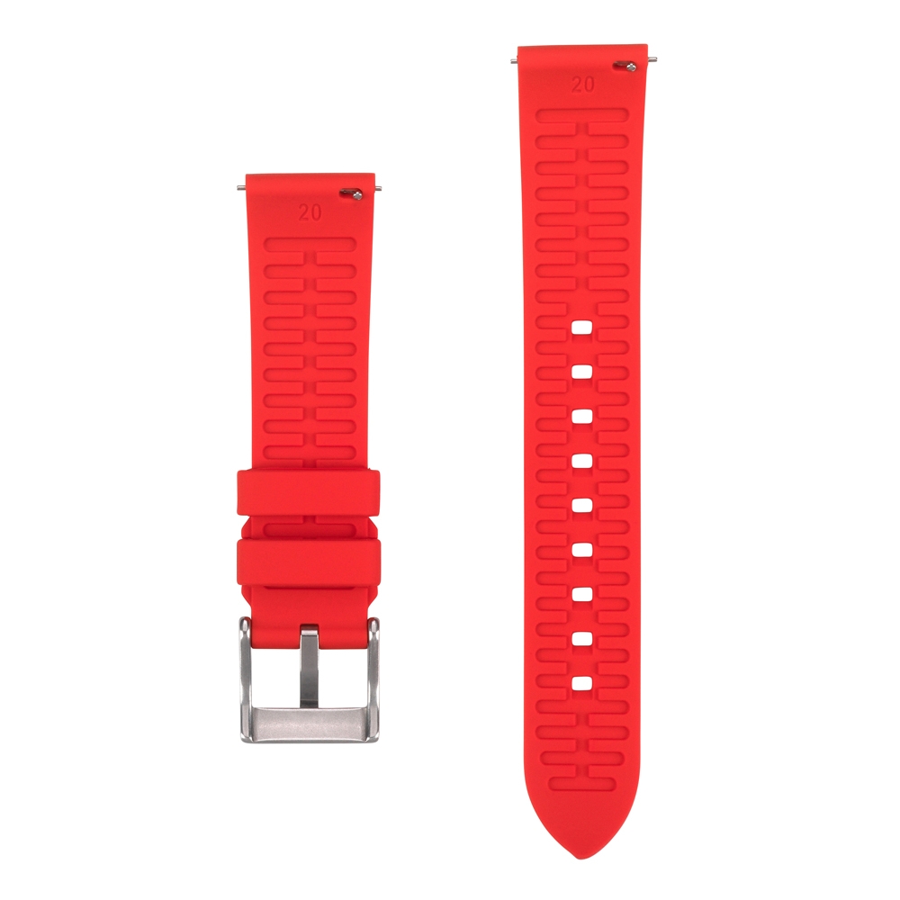 Gebogenes Ende Silikon Gummi Uhrenarmband Rot