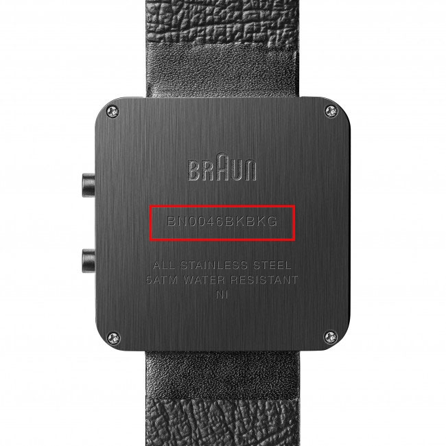 Braun Uhrenarmband für Typ BN0046BKBKL Leder Schwarz