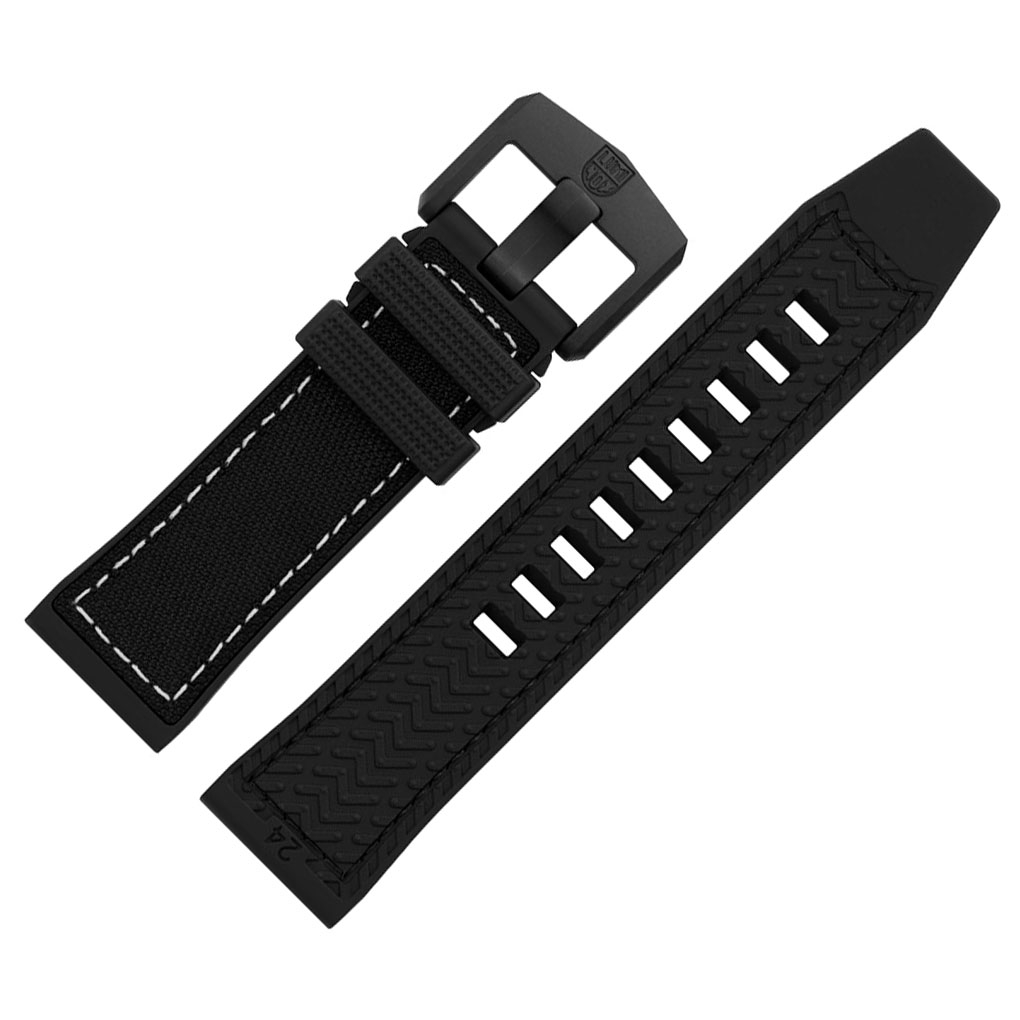 Luminox Ice-Sar Arctic Uhrenarmband Textil Schwarz NBR Gummi Schwarz - FPX.2404.20B.1 - 24mm