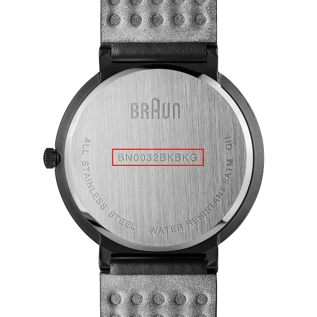 Braun Uhrenarmband für BN0032BKBKG - Leder Schwarz