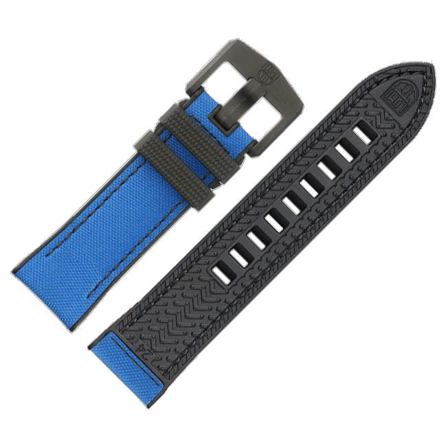 Luminox Ice-Sar Arctic Uhrenarmband Textil Blau NBR Gummi Schwarz - FPX.2404.32B.1.K - 24mm