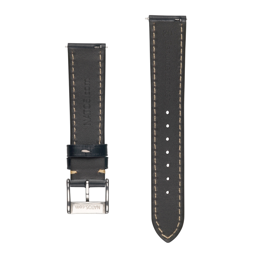 Uhrenarmband Kalbsleder Schwarz