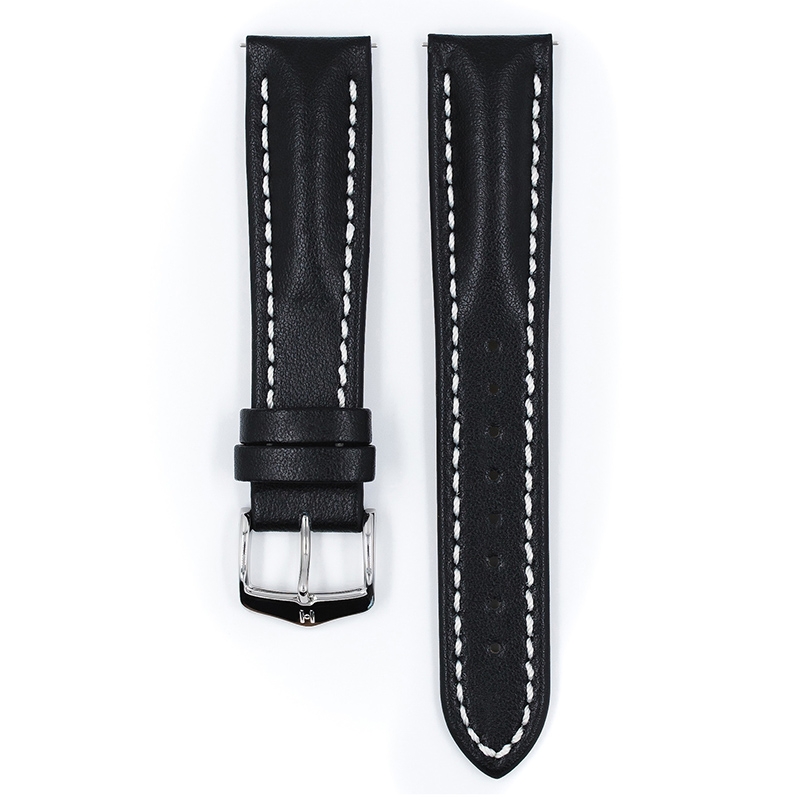Hirsch Heavy Calf Uhrenarmband Water Resistant Schwarz