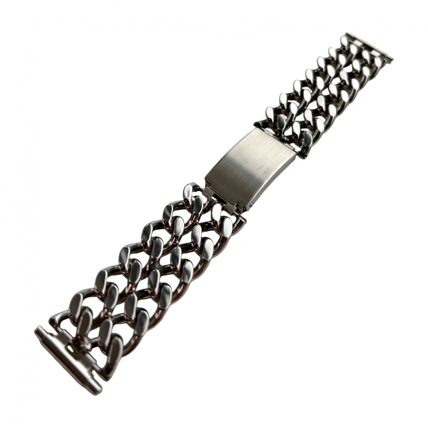 Expandro Double Chain Link Stahl Uhrenarmband 717/22 - 722/22 - Vintage New Old Stock 1970er Jahre