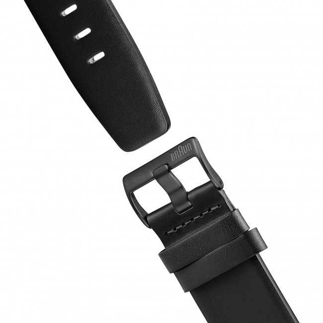 Braun Uhrenarmband für BN0035BKBKG - Leder Schwarz