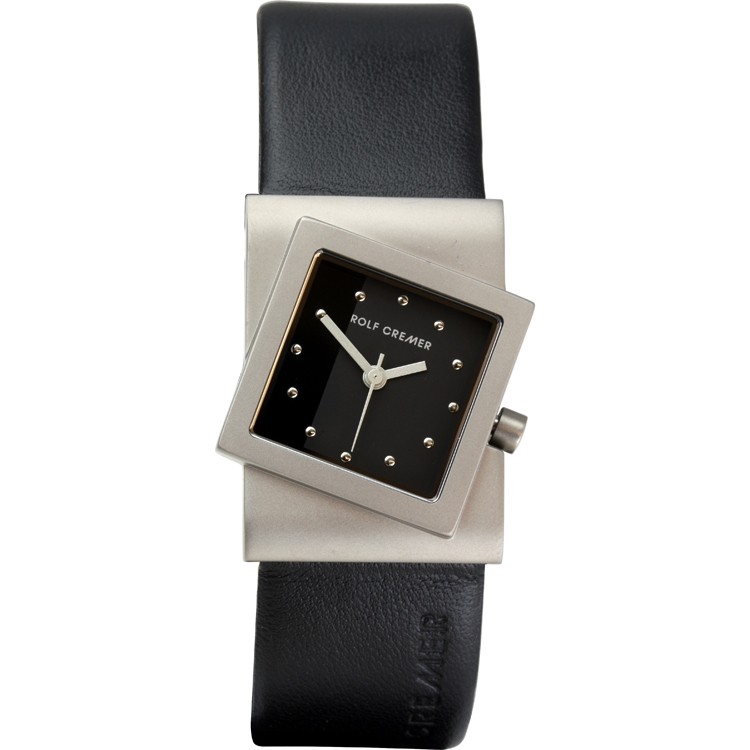 Rolf Cremer Turn 492361 Uhrenarmband Schwarz Leder 22mm